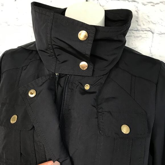 Navy Blue Ellen Tracy Raincoat - Picture 4 of 10
